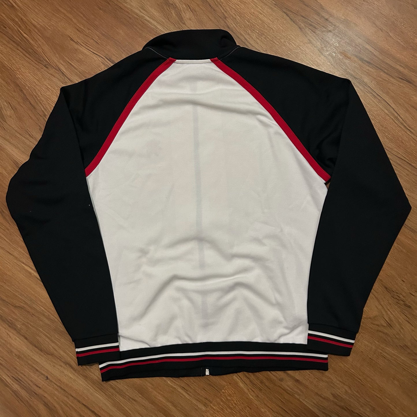 (M) Vintage Y2K Mossimo Lion Embroidered White Red Track Jacket