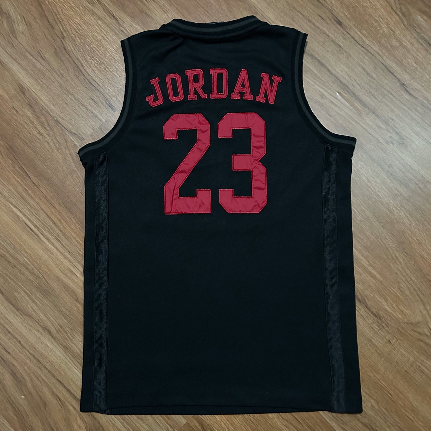 (Youth L) Air Jordan Youth "Fly Since 1982" Stitched Black Red Basketball Jersey