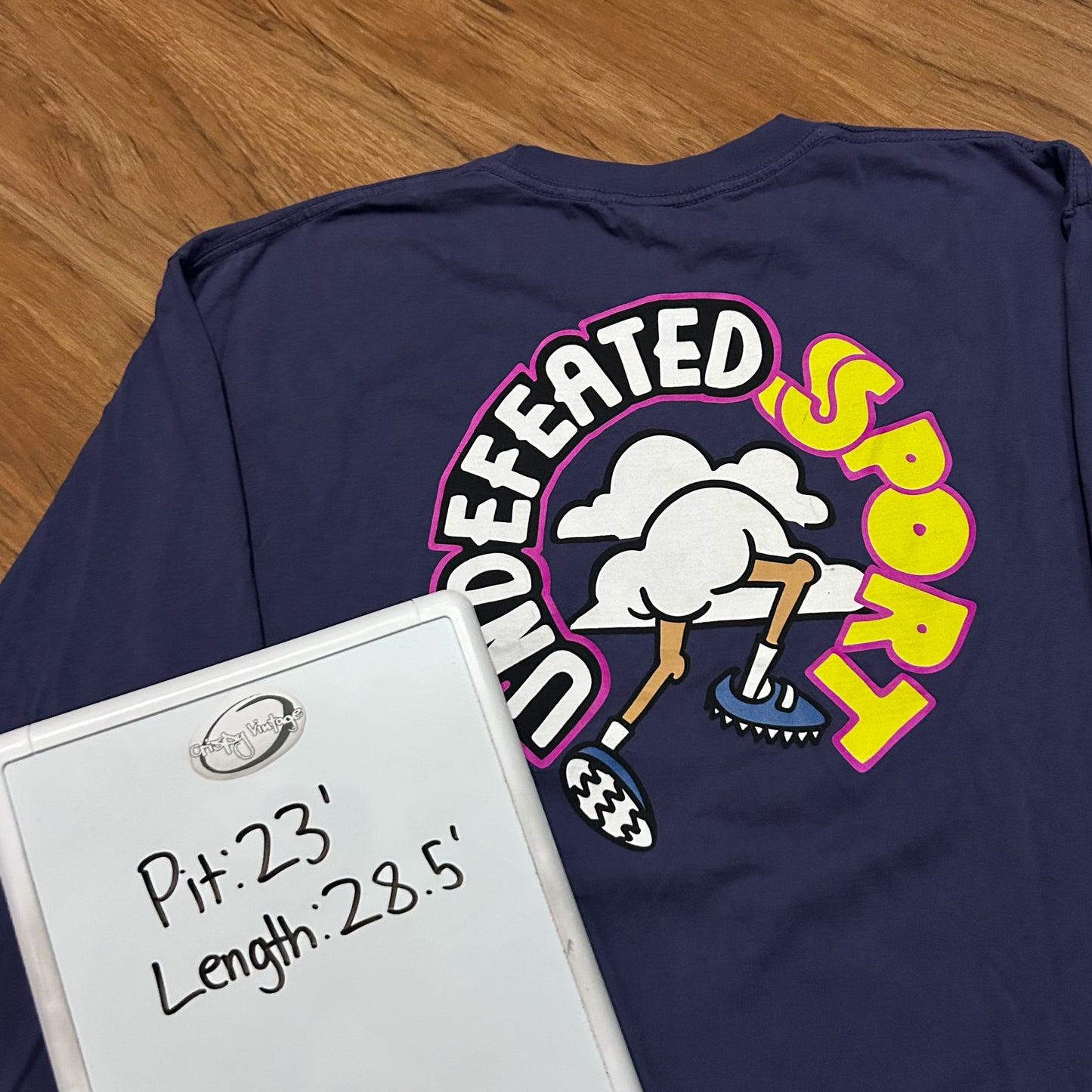 (L) Undefeated Sport Graphic Navy Longsleeve T-Shirt