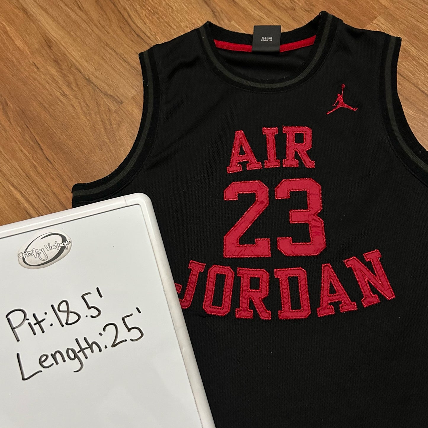 (Youth L) Air Jordan Youth "Fly Since 1982" Stitched Black Red Basketball Jersey