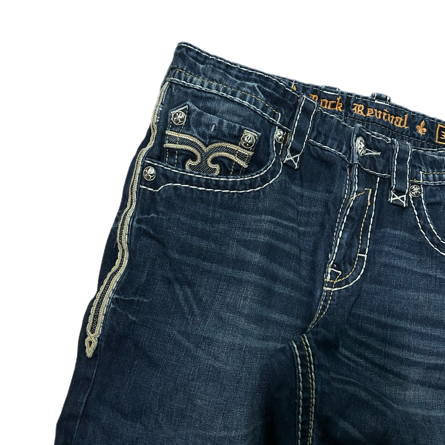 (33) Vintage Rock Revival Tristan Boot Cut Jeans