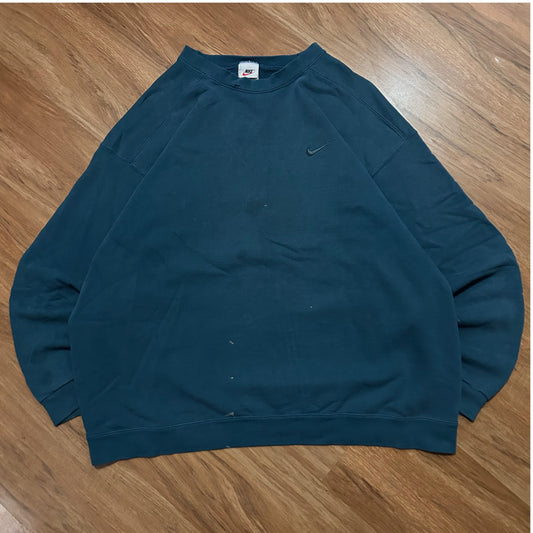 (XL) Vintage 90s Nike Sportswear Embroidered Swoosh Pullover Crewneck