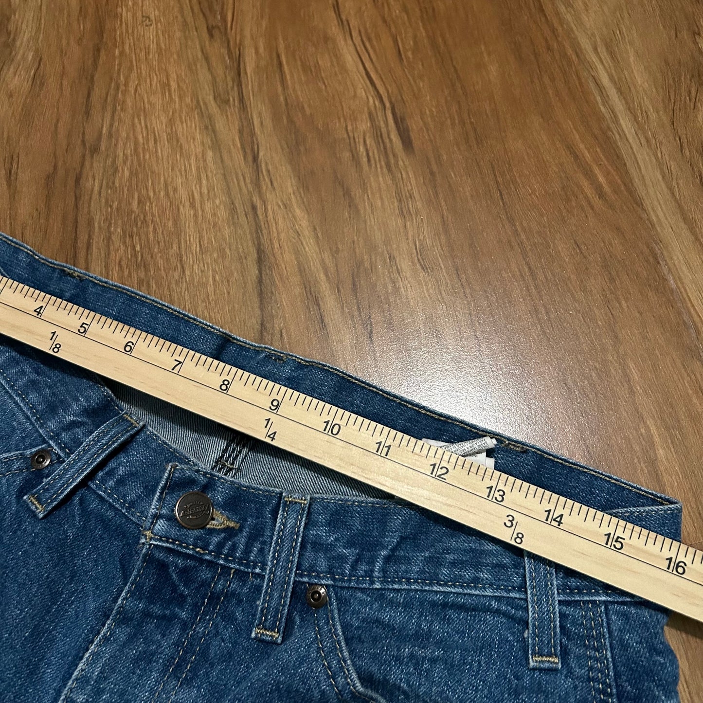 (33) Vintage Y2K Dickies Dark Wash Carpenter Baggy Denim Jeans