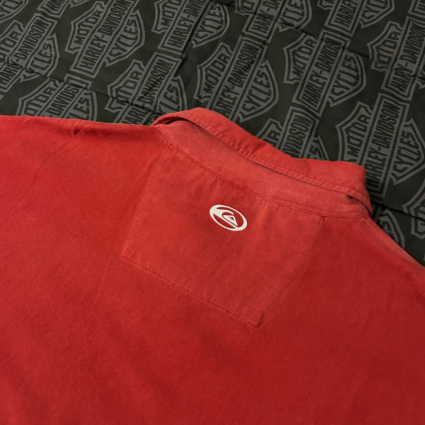 (L) Vintage Quicksilver Men's Red Polo Shirt