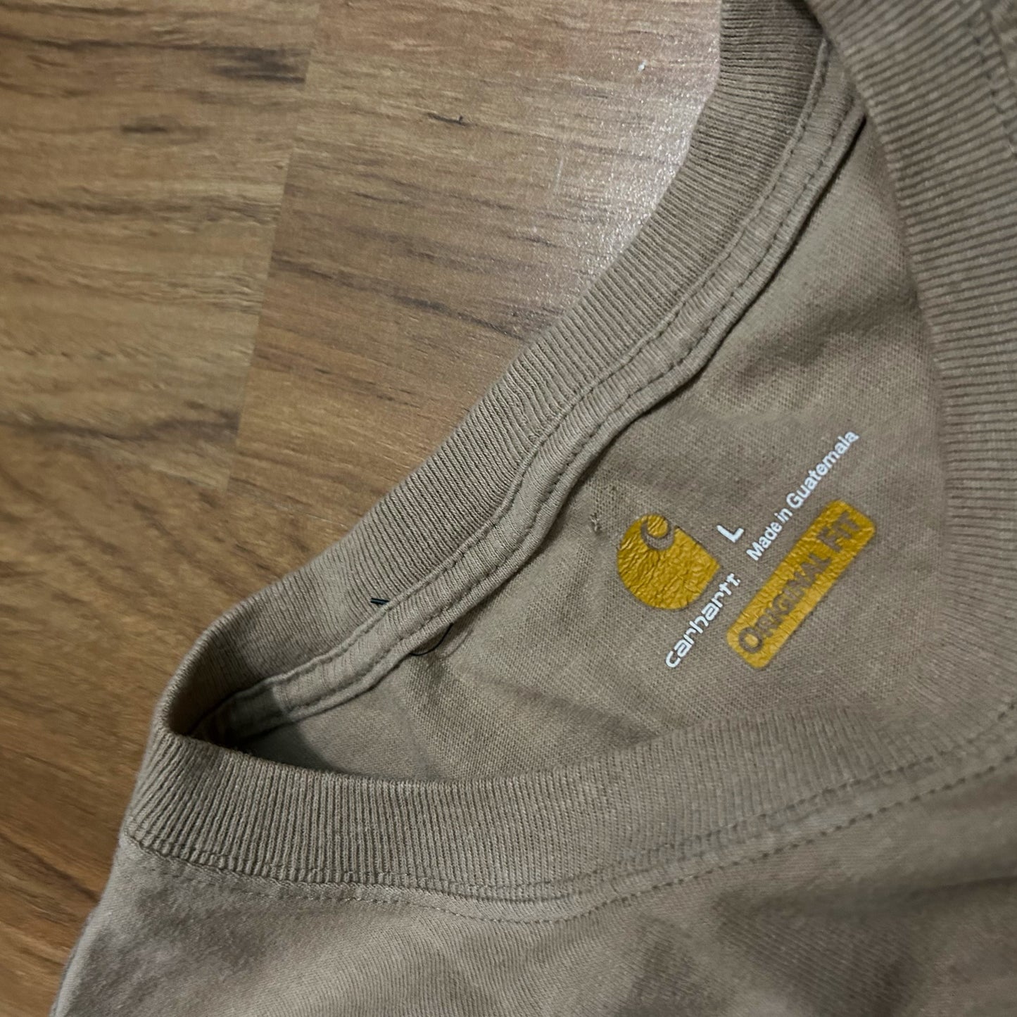 (L) Carhartt Beige Workwear Pocket T-Shirt
