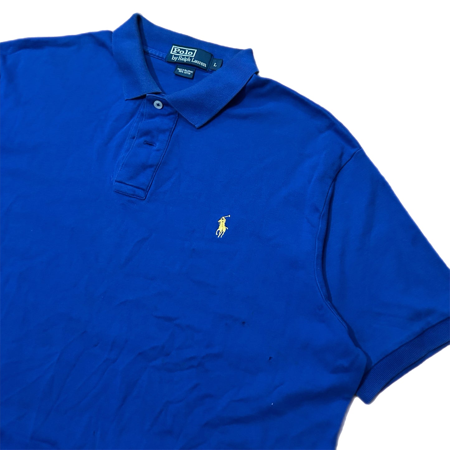 (L) Vintage Polo Ralph Lauren Blue Polo Shirt