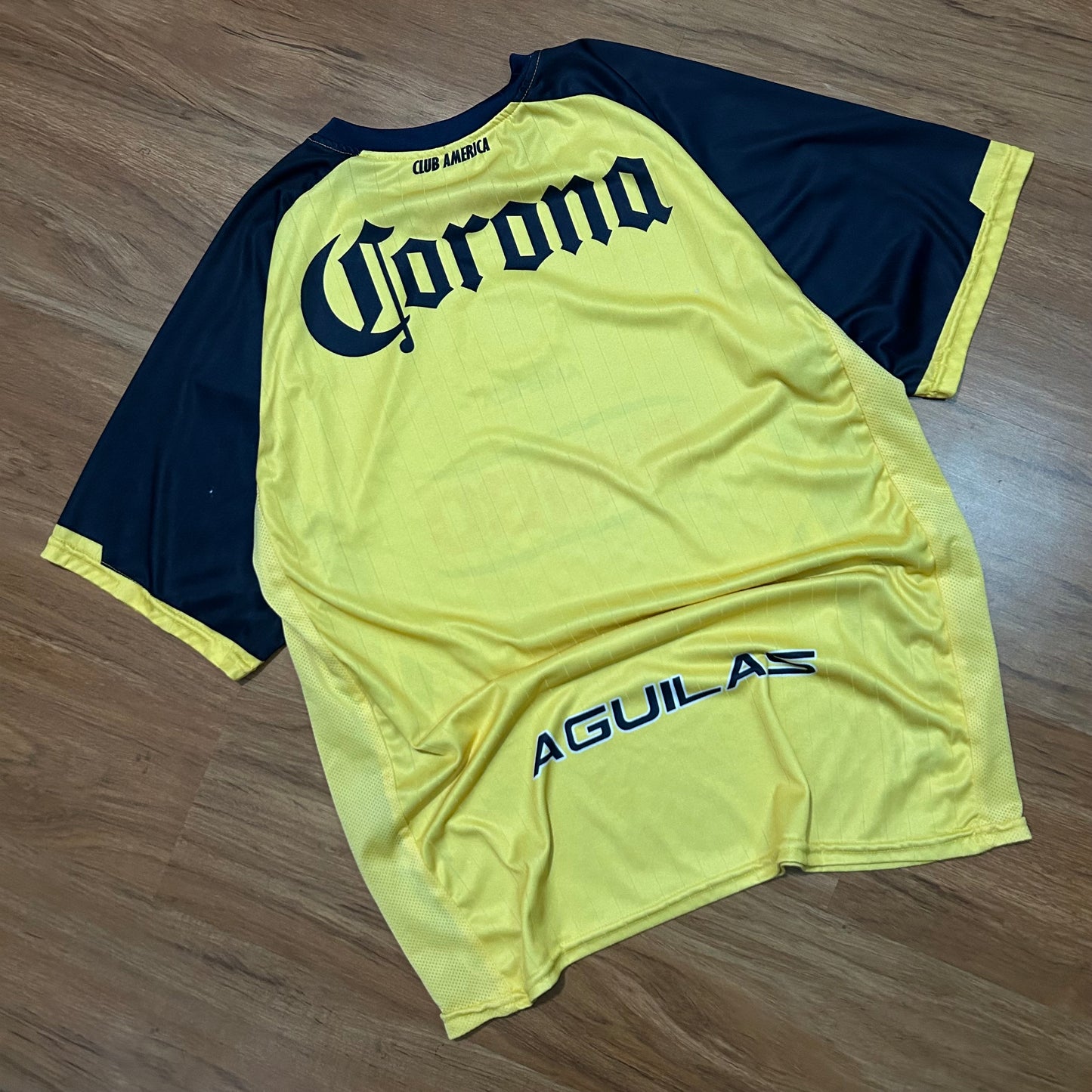 (XL) Vintage Club America Aguilas Bimbo Yellow Soccer Jersey