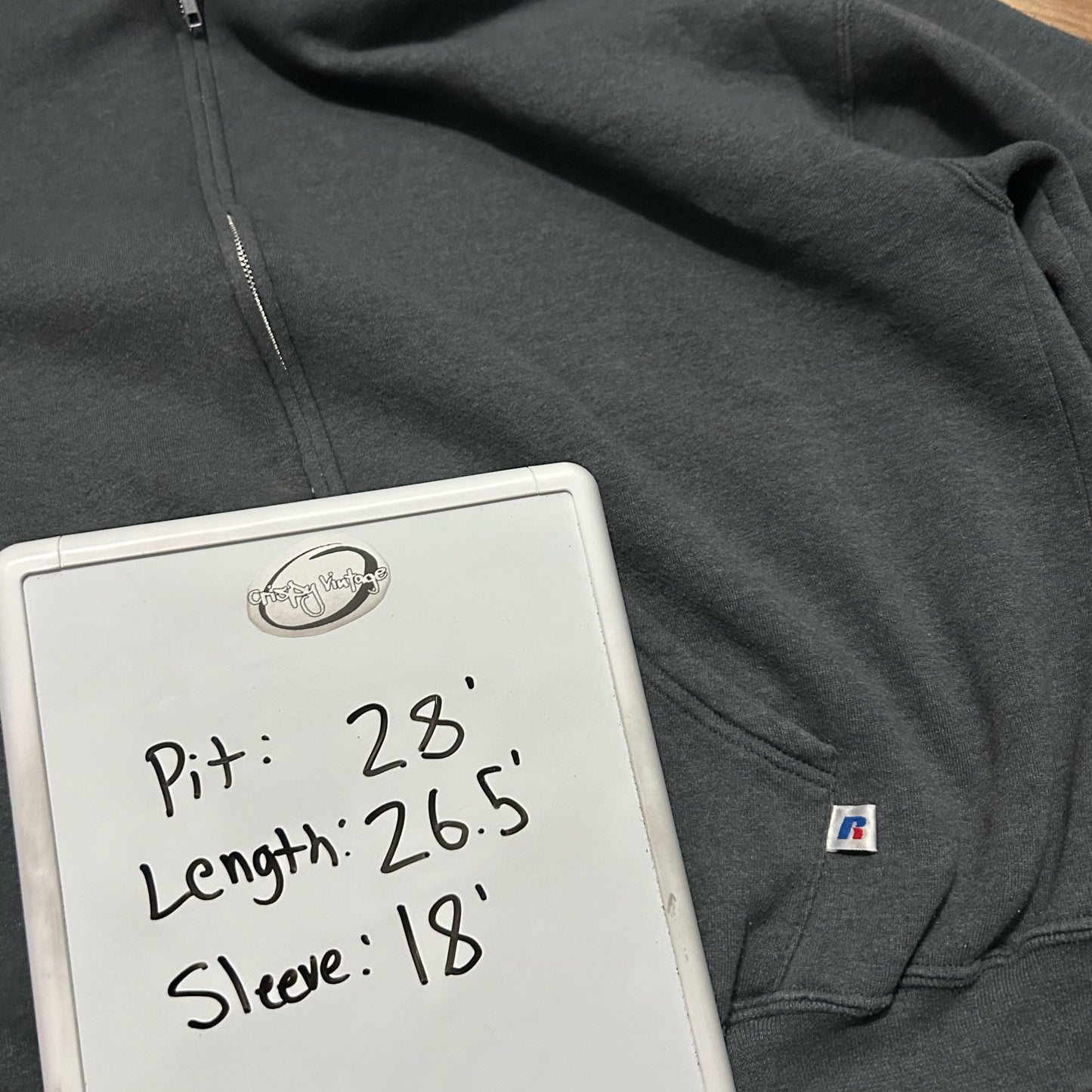 (XXL) Vintage 90s Russell Athletic Grey Full Zip Hoodie