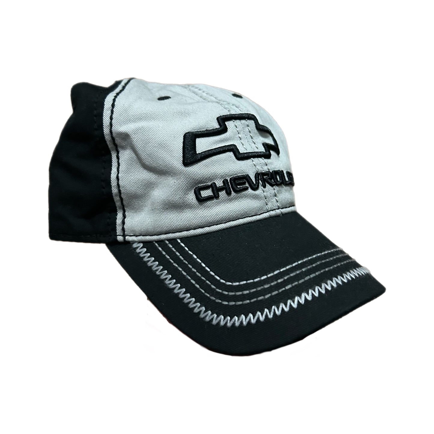 (OS) Retro Chevrolet Embroidered Gray Black Hat