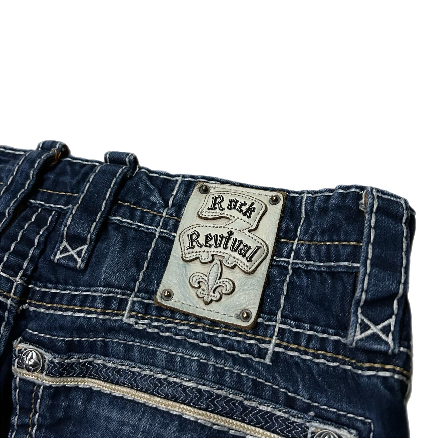 (33) Vintage Rock Revival Tristan Boot Cut Jeans
