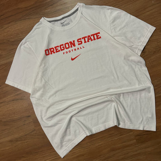 (XL) Nike Sportswear Oregon State Football White T-Shirt