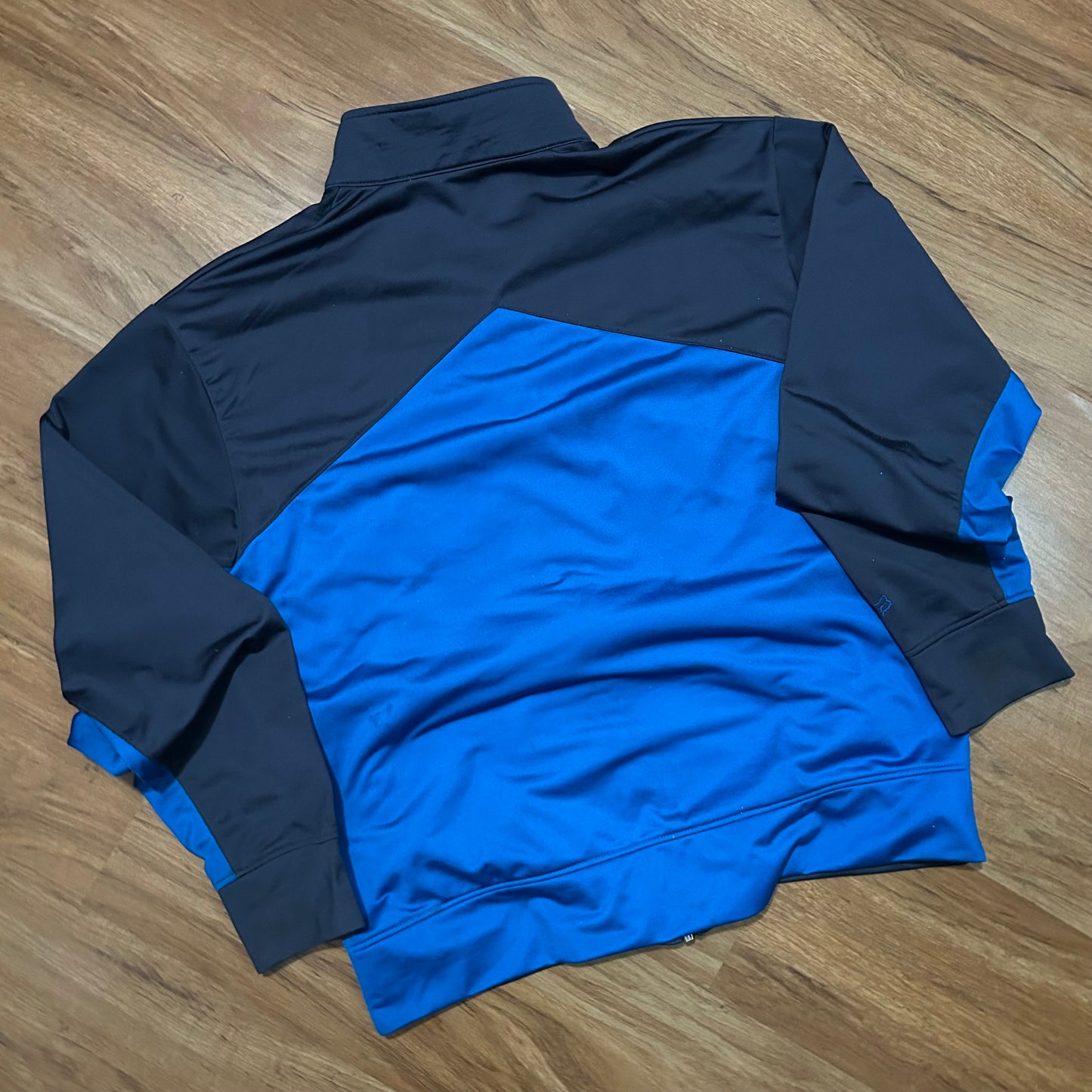 (XL) Vintage 2000s Fox Racing Blue Grey Zip-Up Track Jacket