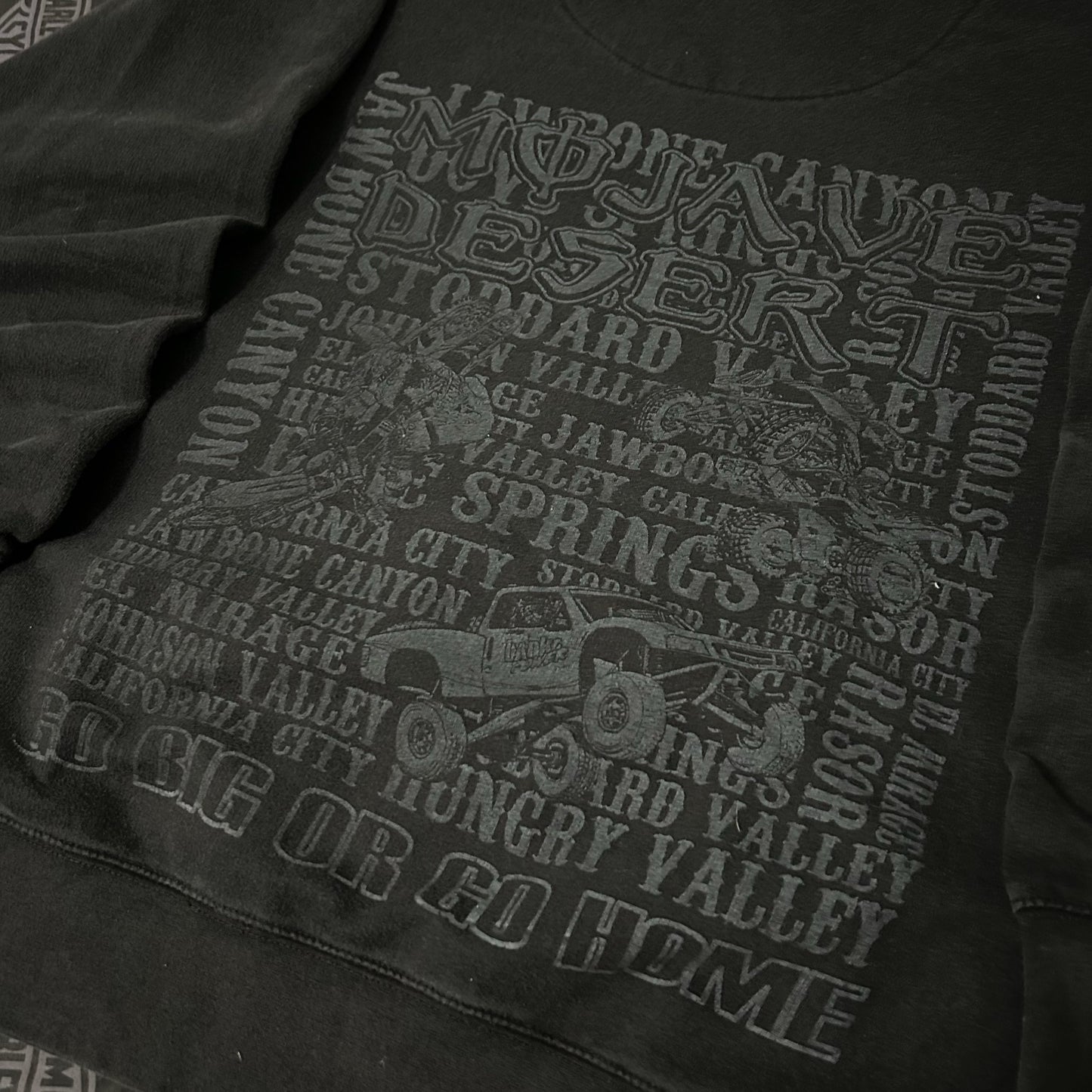 (L/XL) Vintage Y2K Fox Racing x Monster Energy Mojave Desert Graphic Hoodie