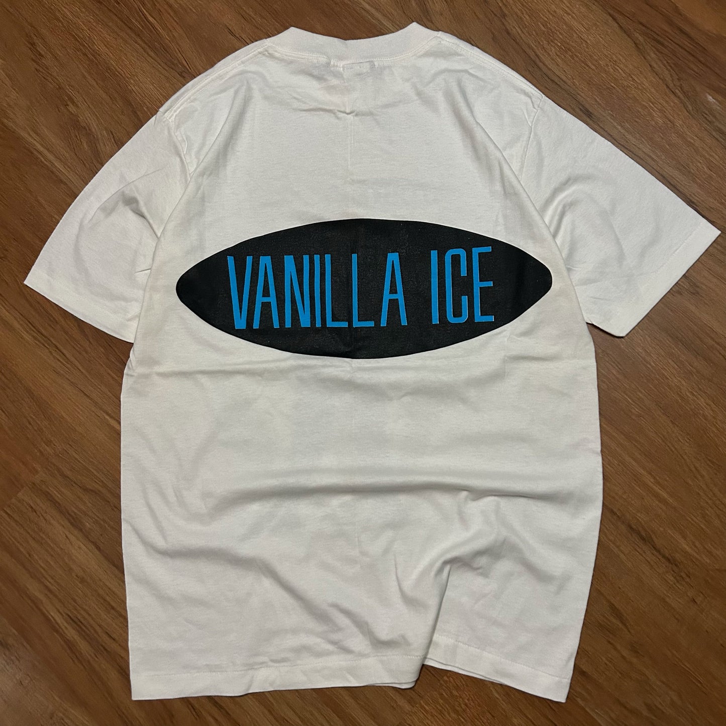 (L) Vintage 1990 Vanilla Ice World Rap Tour White T-Shirt