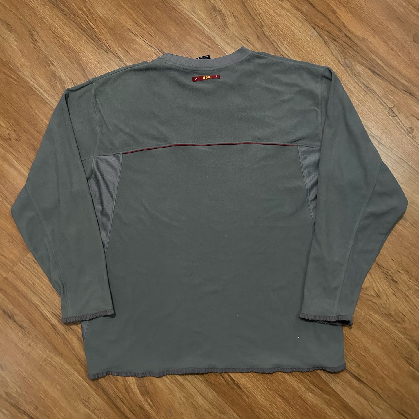 (XL) Vintage Y2K Nike USC Trojans Center Swoosh Fleece Longsleeve Pullover
