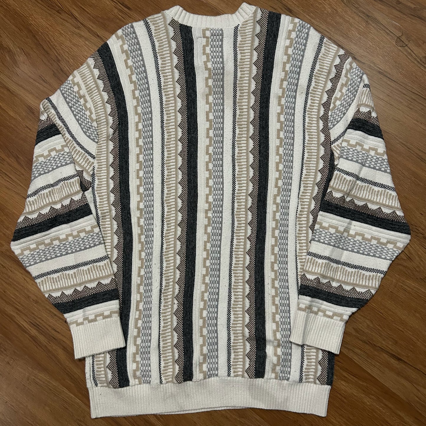 (L) Hollister Coogi Style Cable Knit Pullover Crewneck