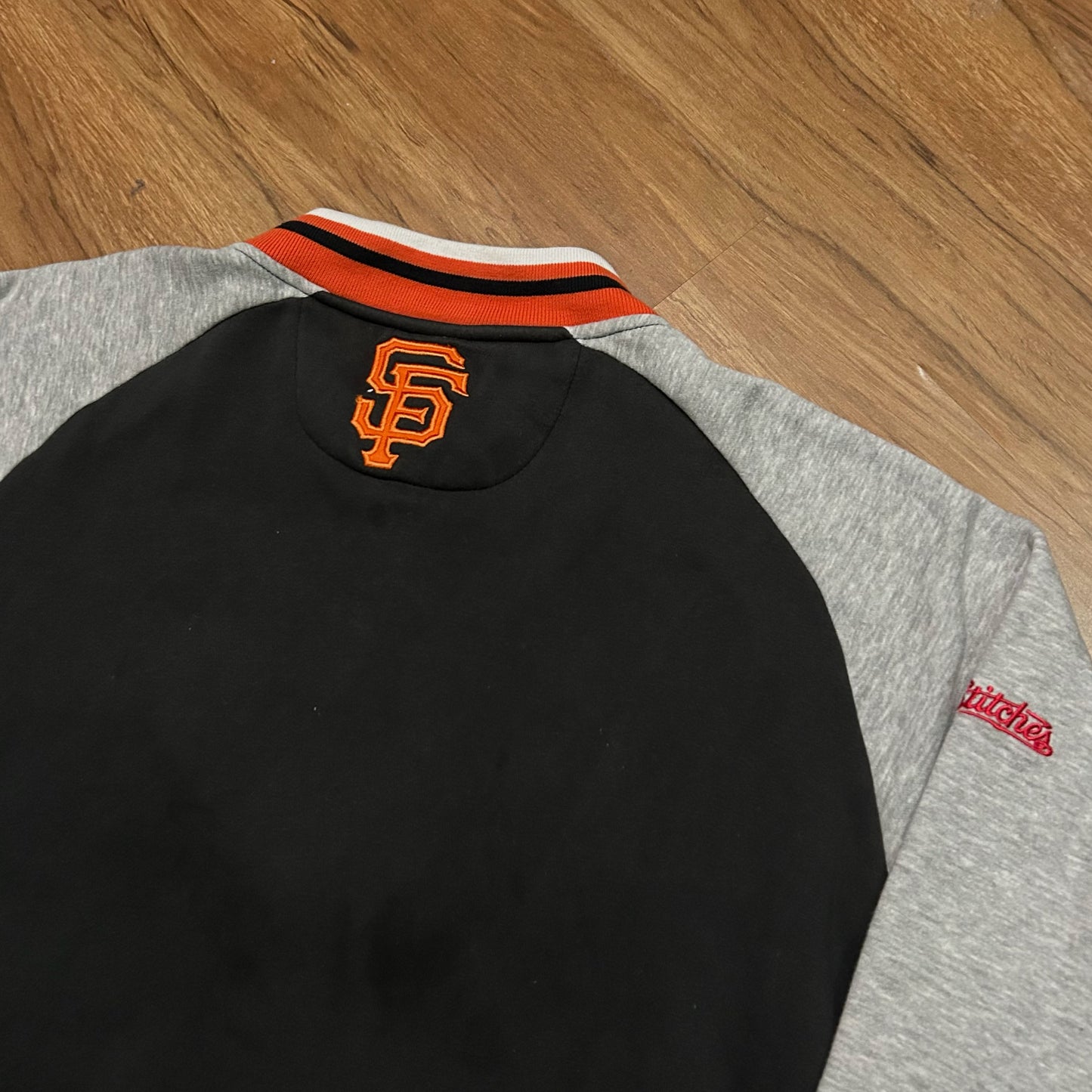 (XL) Stitches San Francisco Giants MLB Full Zip Grey Orange Baseball Jacket