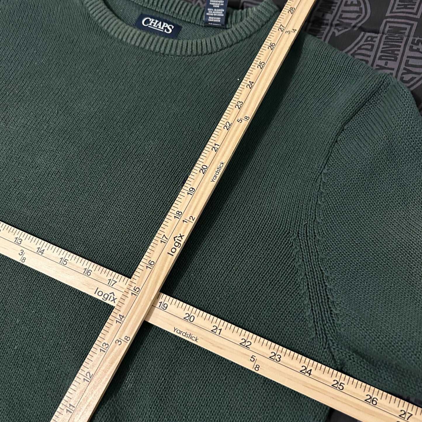(XL) Vintage Chaps Ralph Lauren Forest Green Knitted Pullover Crewneck