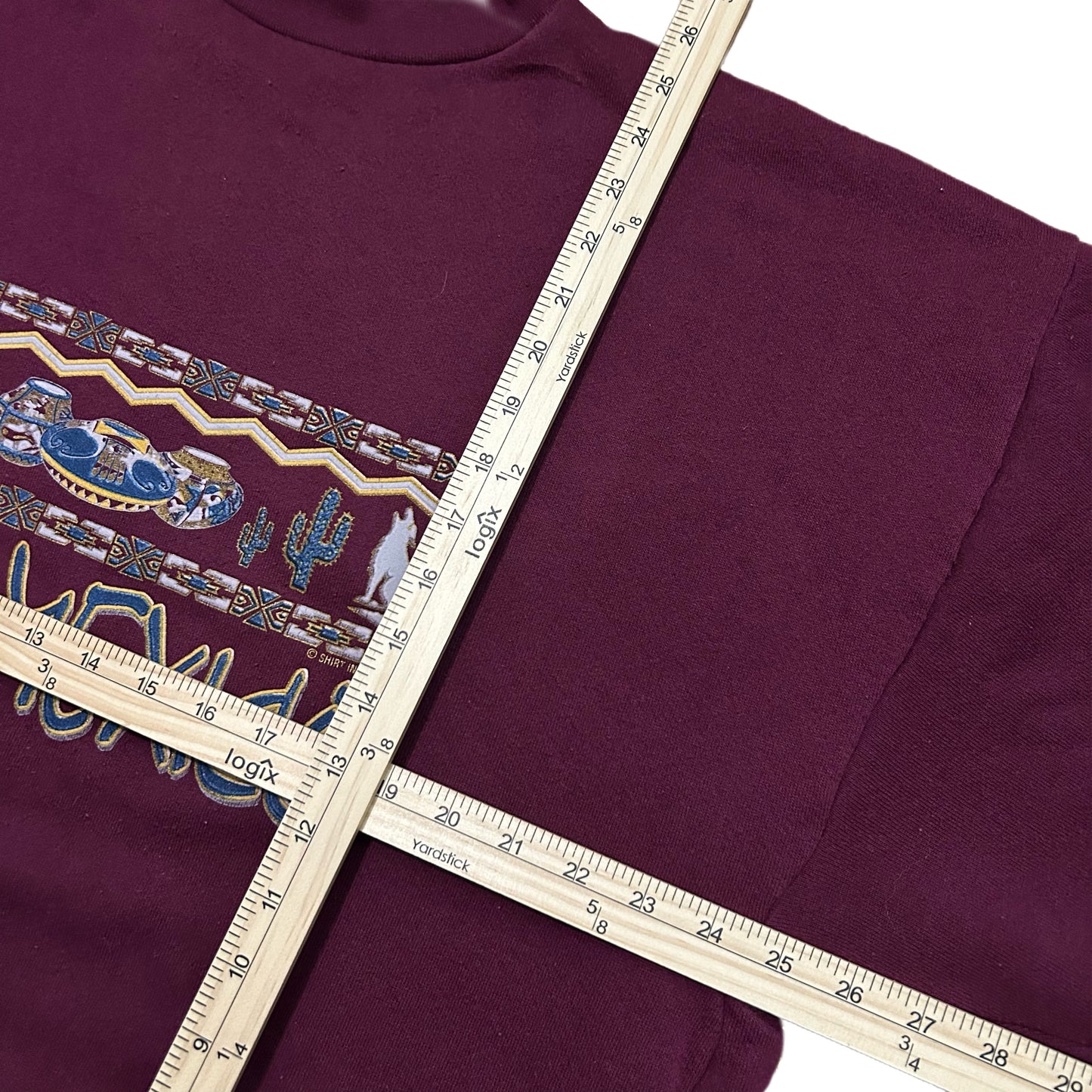 (XL) Vintage New Mexico Graphic Pullover Burgundy Crewneck