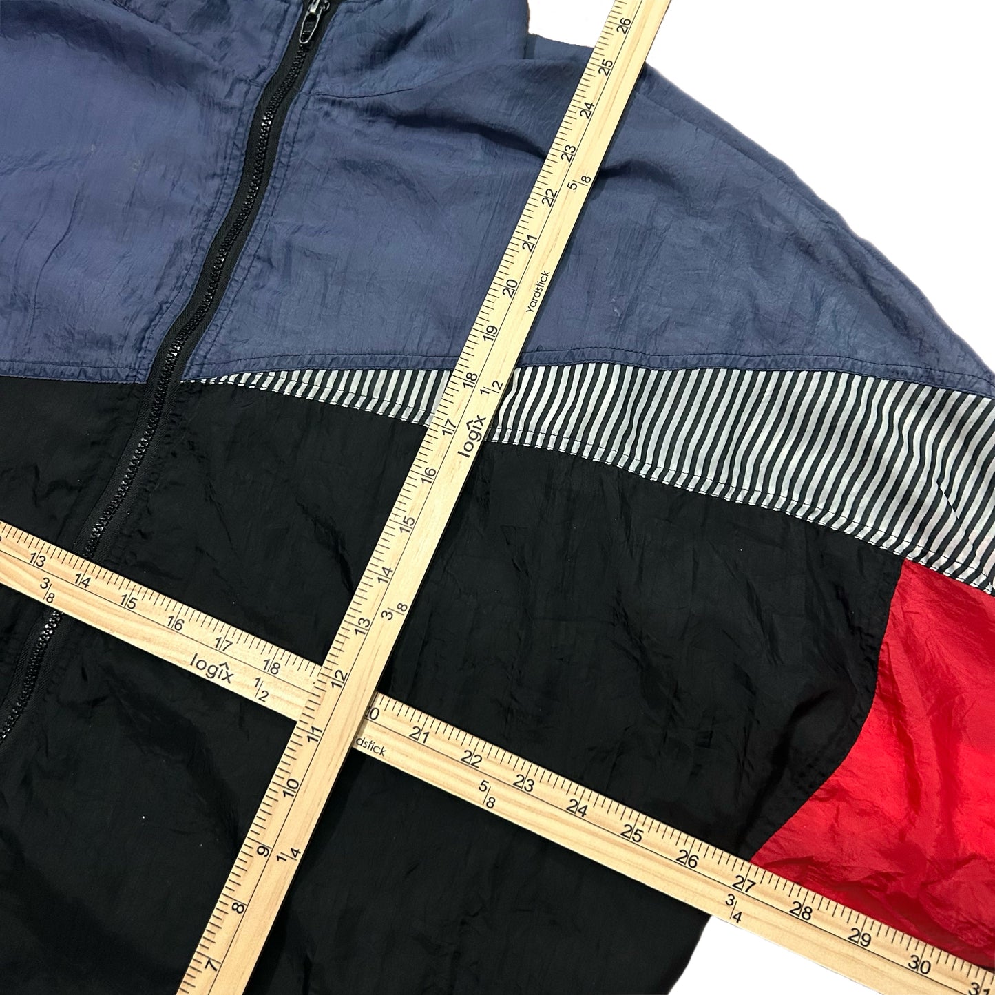 (L) 90s Avait Colorblock Windbreaker Zip-Up Jacket