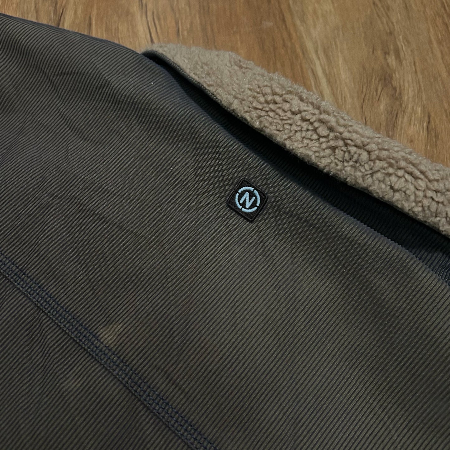 (L) Vintage 2000s Nautica Jeans Company Corduroy Sherpa Brown Zip-Up Jacket
