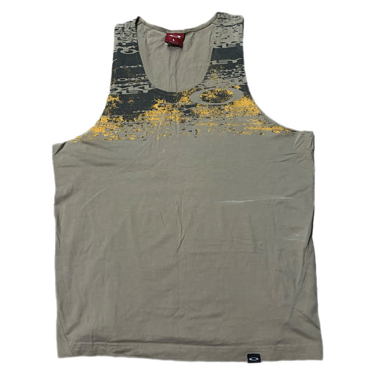 (L) Y2K Oakley Yellow Camo Print Tank