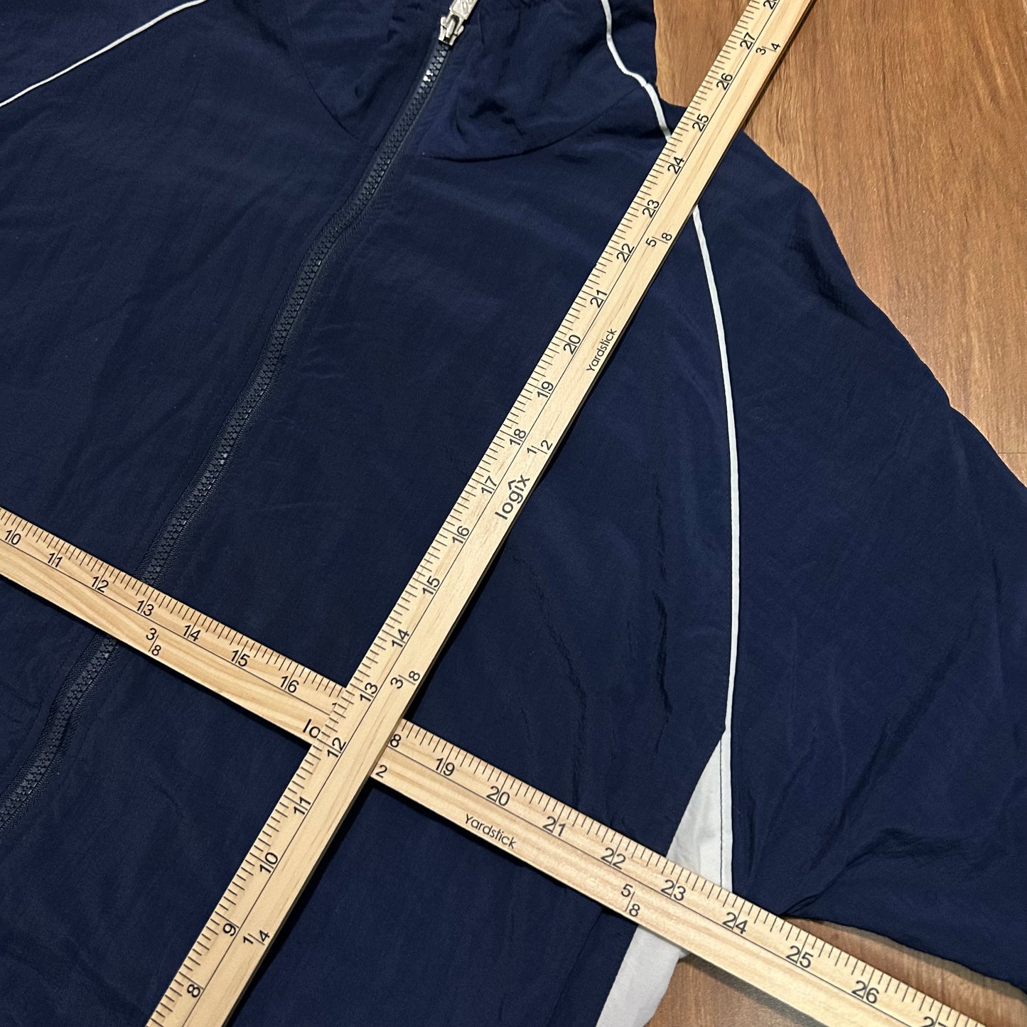 (M) Vintage Asics Sportswear Navy Track Zip-Up Jacket