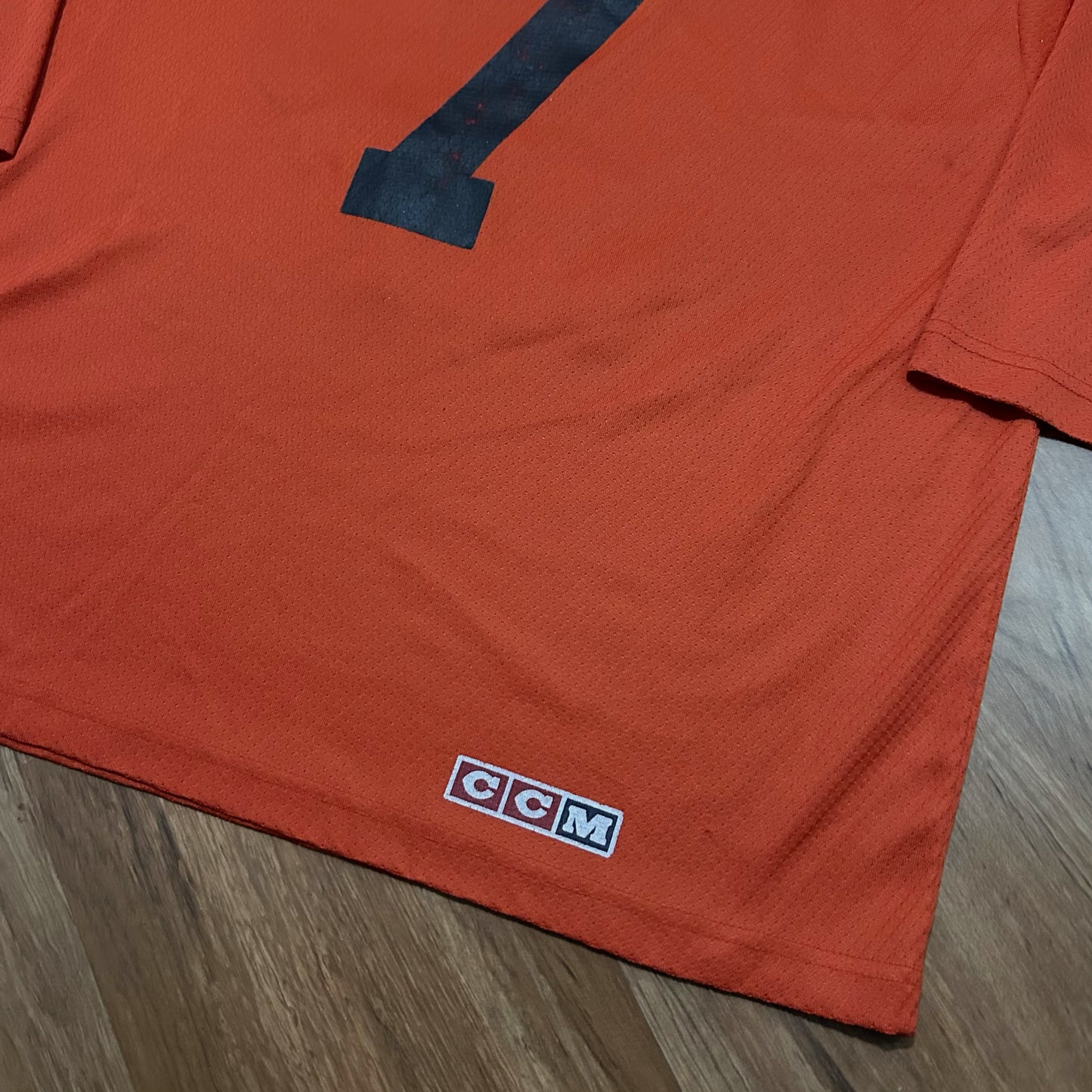 (M) Vintage CCM Roller Hockey Orange Hockey Jersey