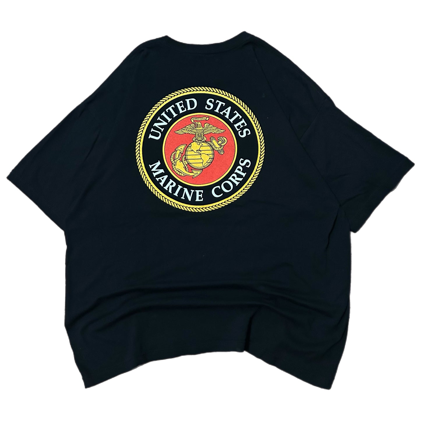 (XL) Vintage United States Marine Corps Logo Black T-Shirt