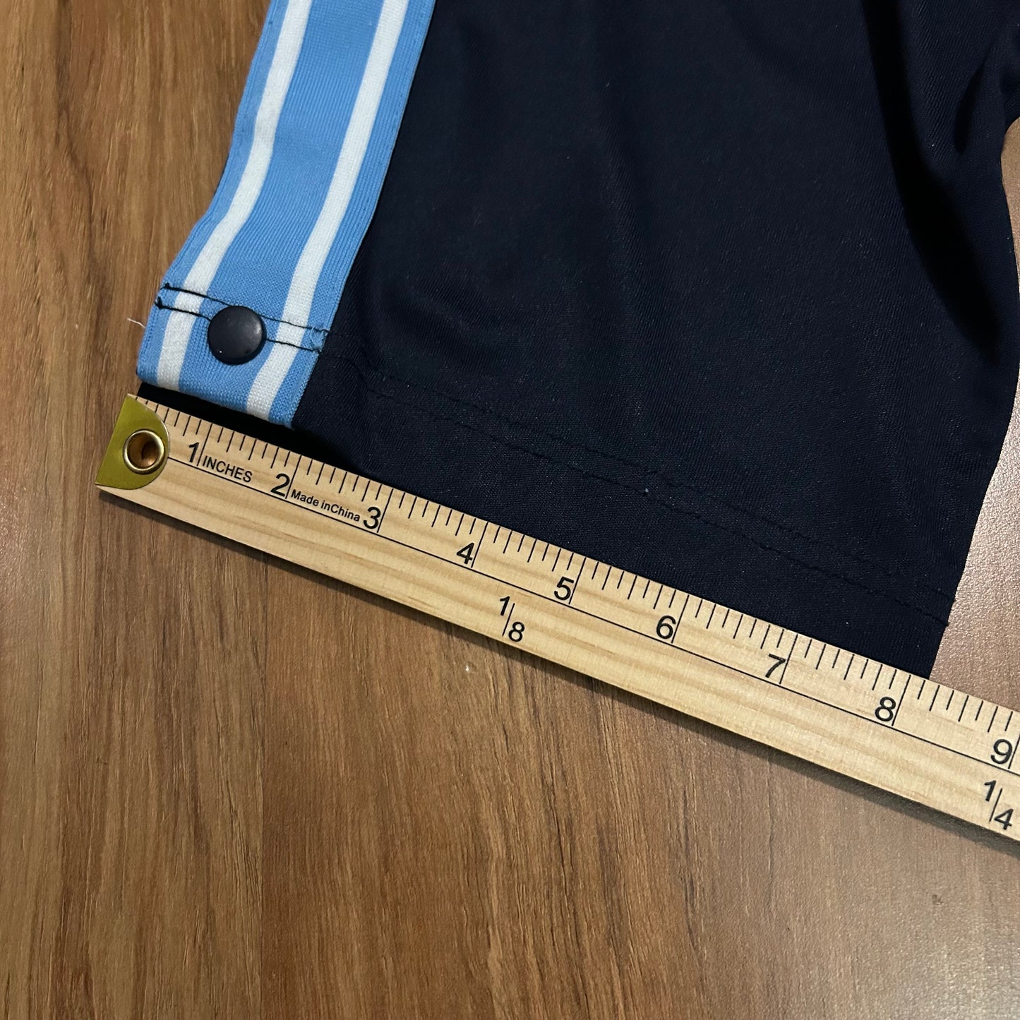 (M) Vintage Starter Asphalt Legend Baggy Black Blue Snap-On Track Pants