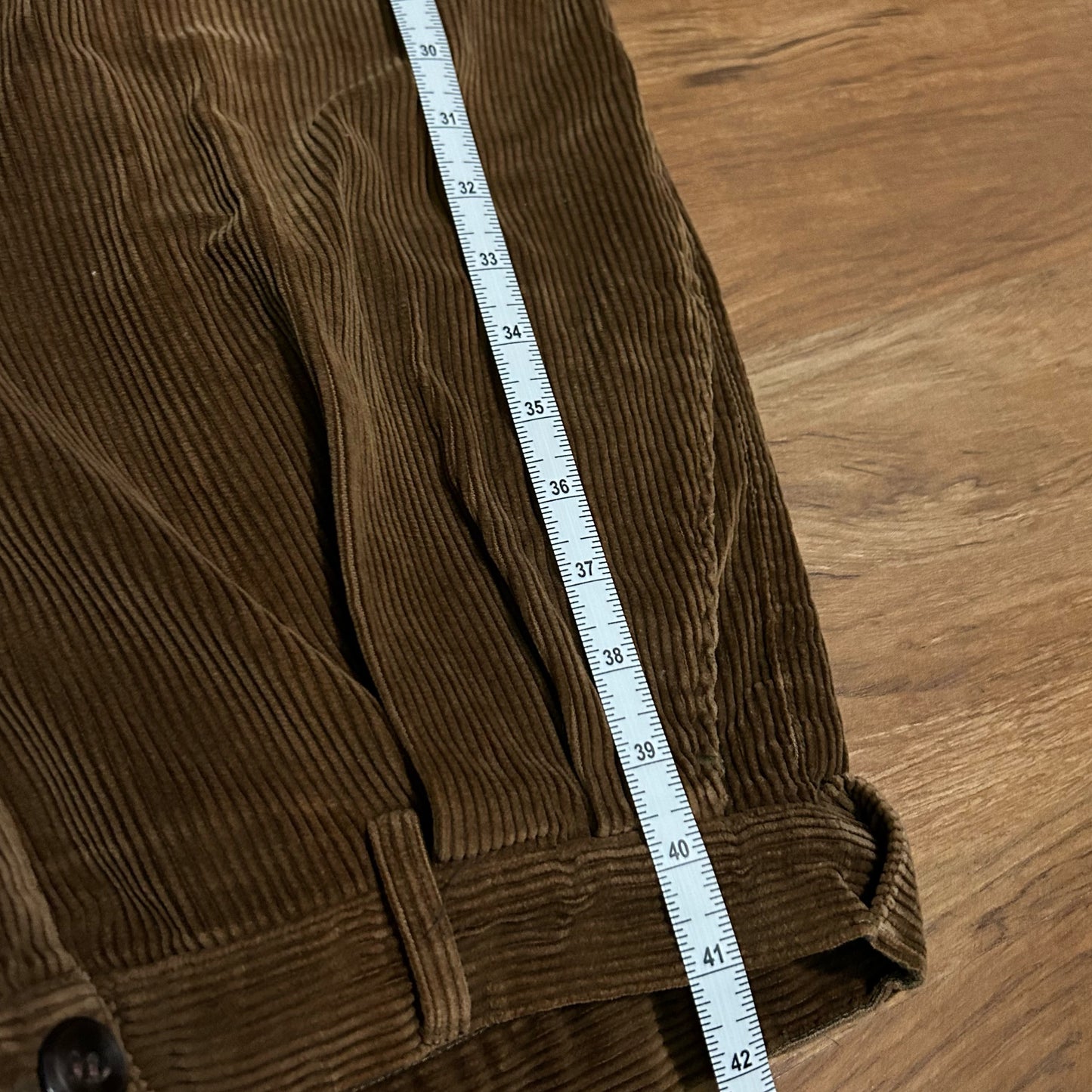 (34) Vintage 90s Polo Ralph Lauren Corduroy Dark Brown Pleaded Pants