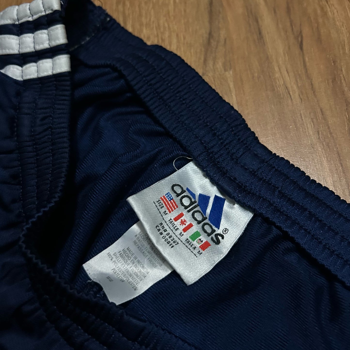 (M) Vintage Adidas 3 Stripes Tear Away Blue Sweatpants