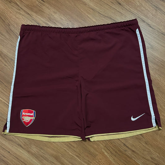 (M/L) Vintage Y2K Nike Arsenal Away Burgundy Soccer Shorts