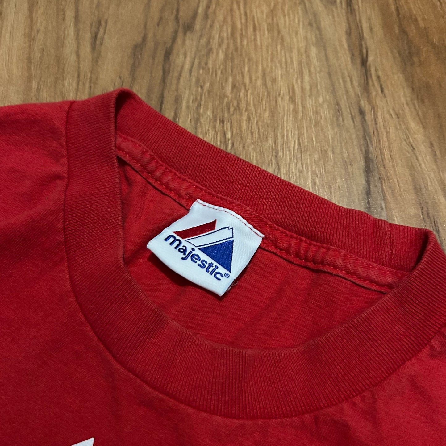 (L) 2008 Majestic MLB Boston Red Sox Got Rings Lately Red Baseball T-Shirt