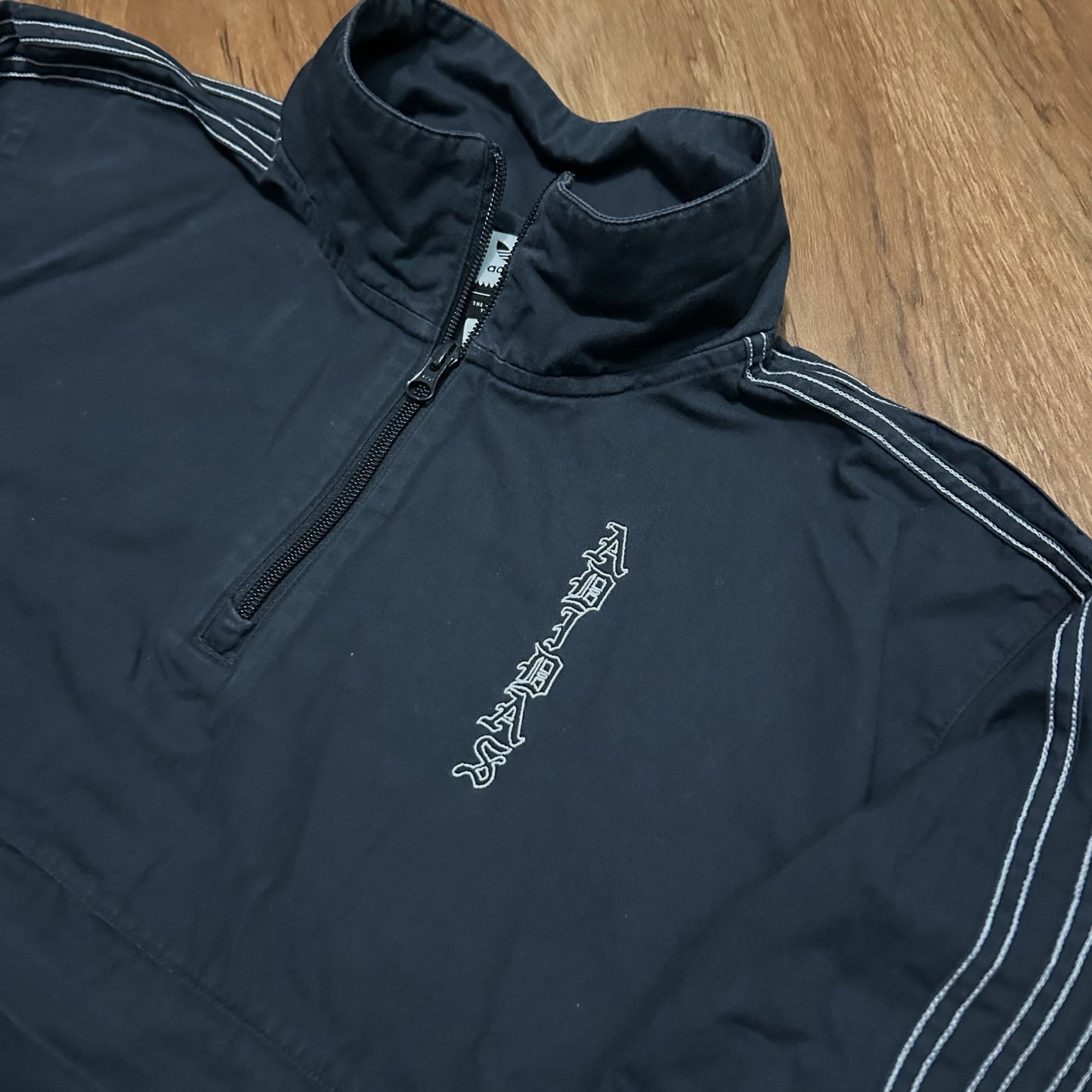 (S) Adidas Josh Manoles Skateboard Zip-Up Navy Jacket