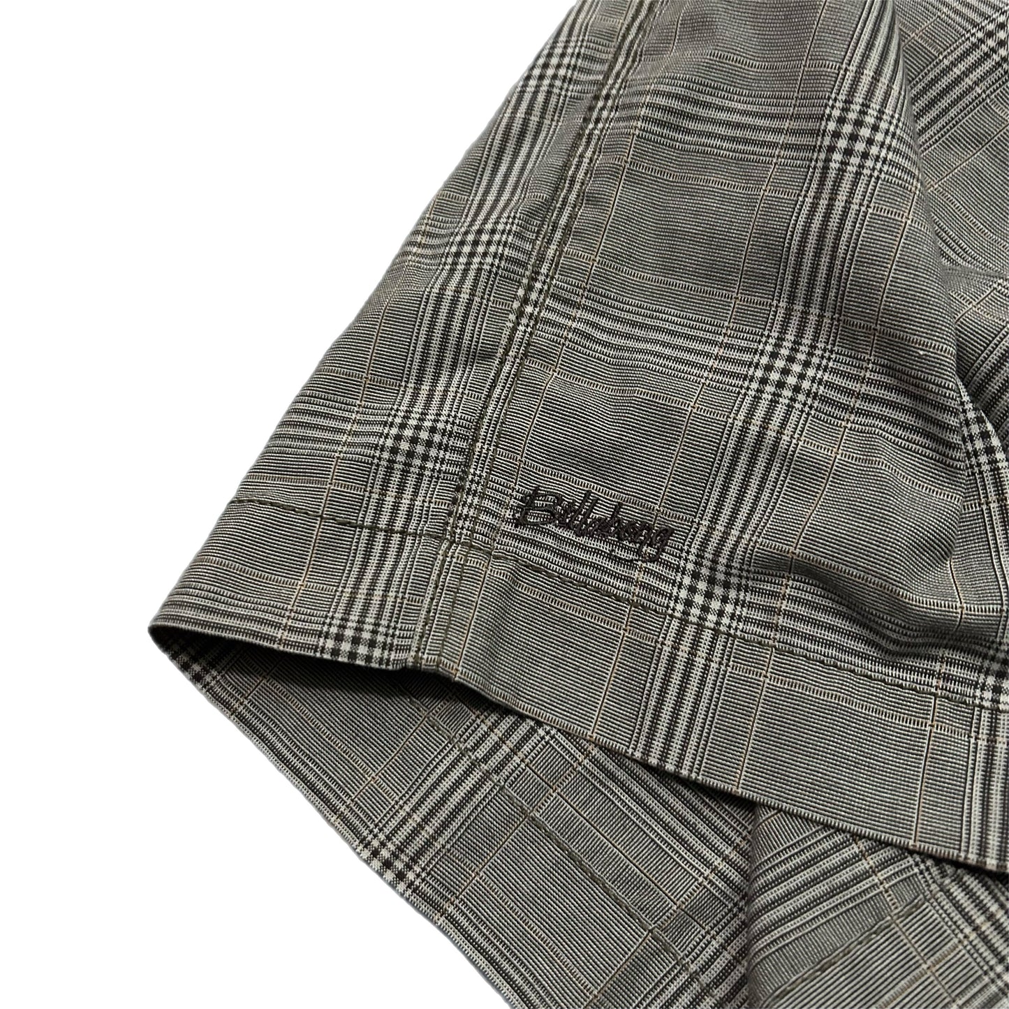 (32) 2000s Billabong Plaid Grey Baggy Shorts