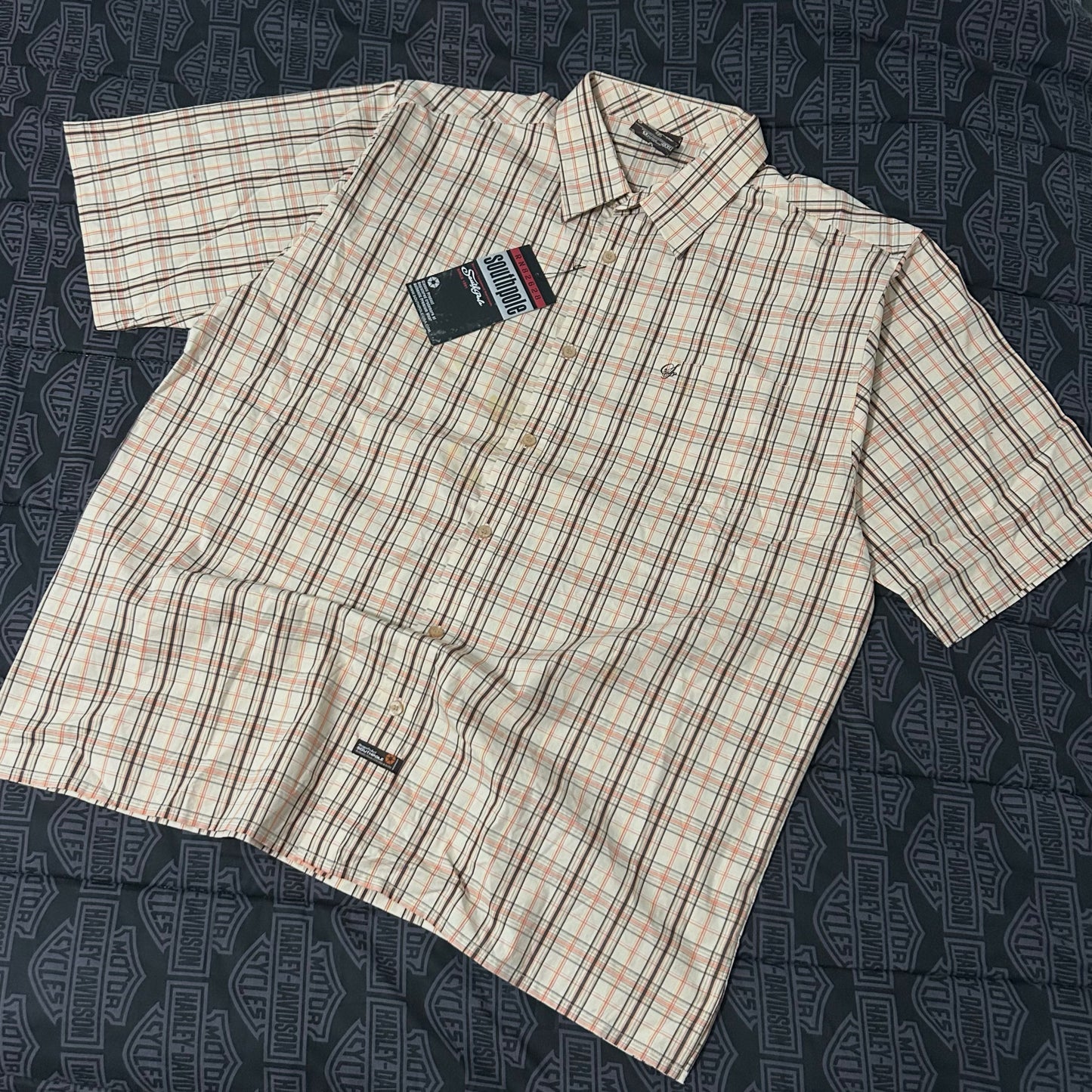 (XXL) Vintage Y2K Southpole Plaid Shortsleeve Button Up Shirt