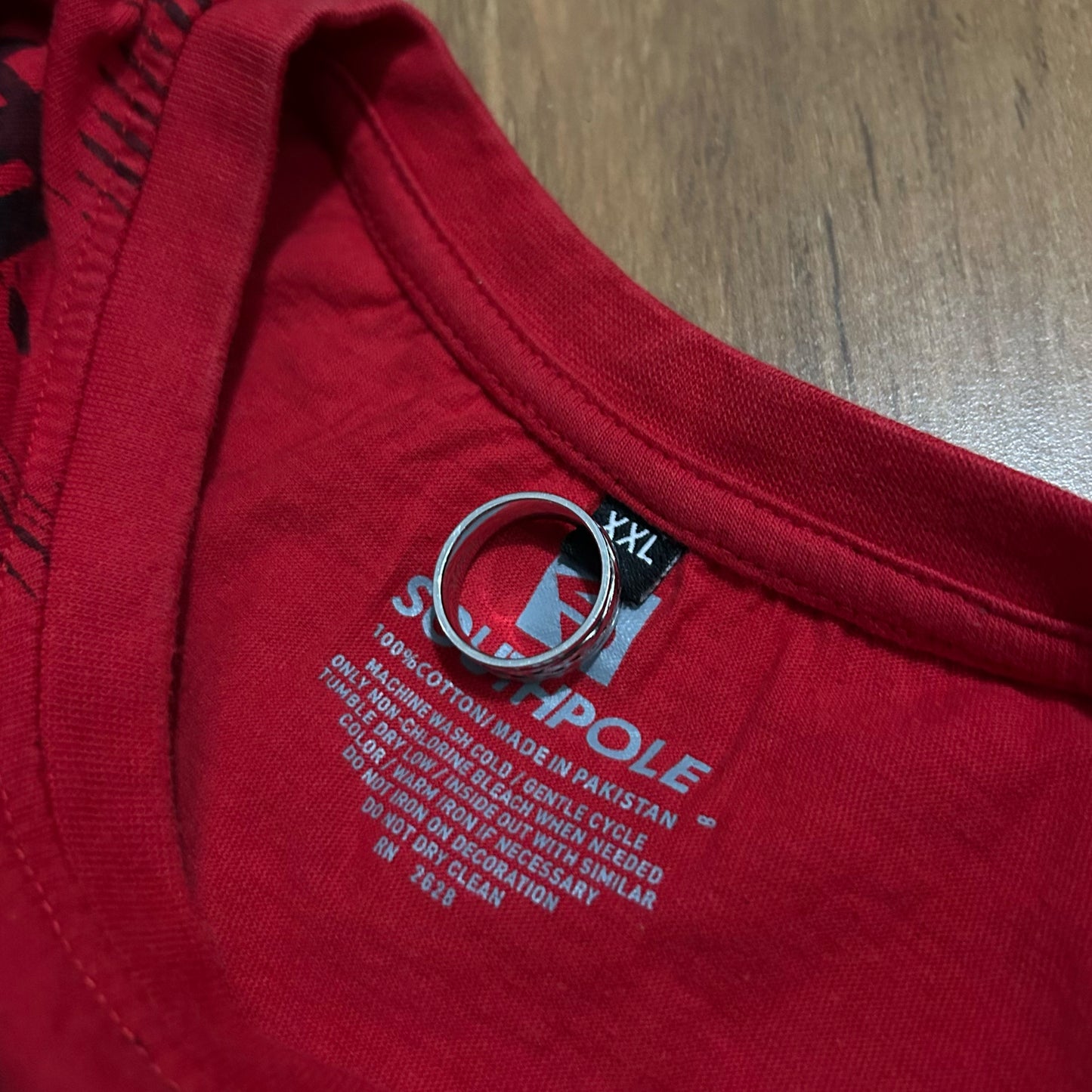 (XXL) Southpole Truth & Liberty Red Eagle Graphic T-Shirt