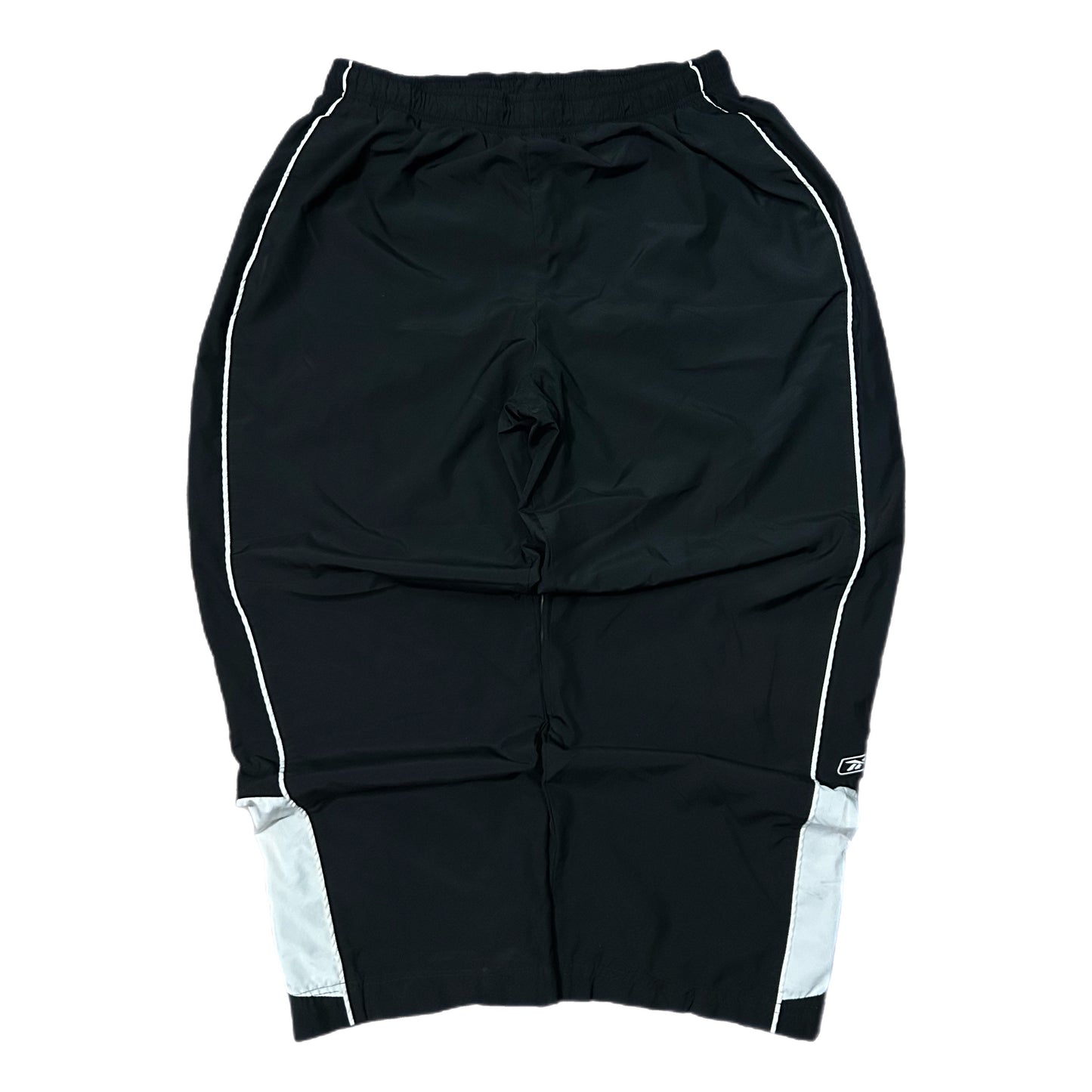 (XL) Y2K Reebok Baggy Black White Track Pants