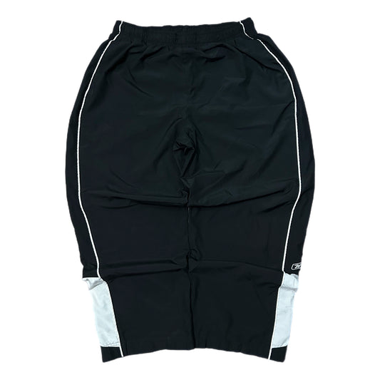 (XL) Y2K Reebok Baggy Black White Track Pants