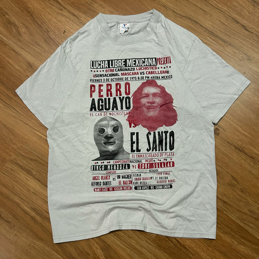 (M) Mexicana Lucha Libre Wrestling Match Poster Graphic T-Shirt