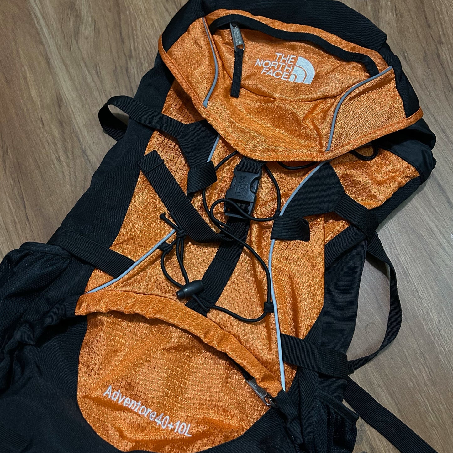 (OS) The North Face Adventore 40+10L Orange Hiking Back Pack