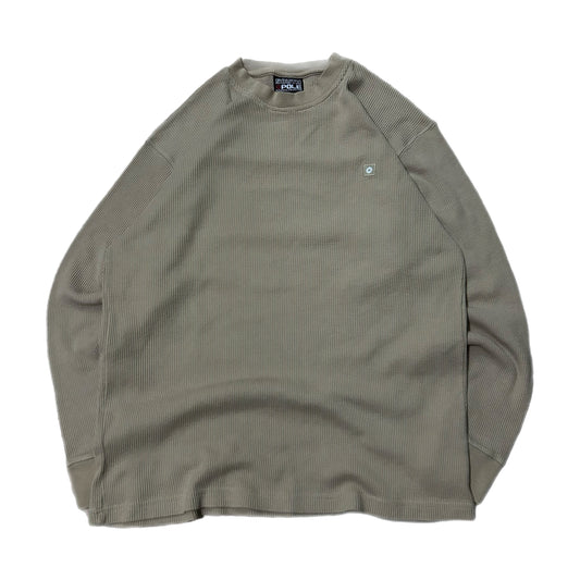 (L) South Pole Beige Thermal Long-Sleeve Shirt