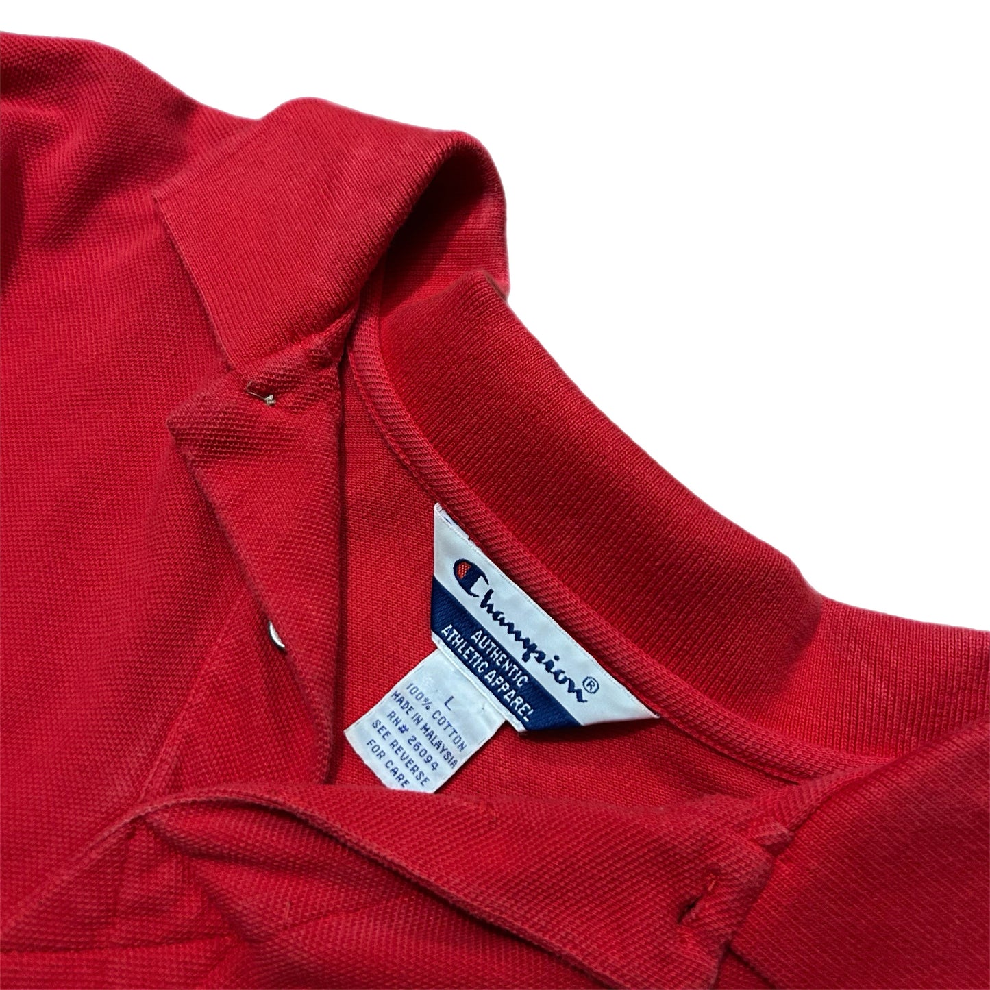 (L) 90s Champion Chicago Bulls NBA Red Polo Shirt