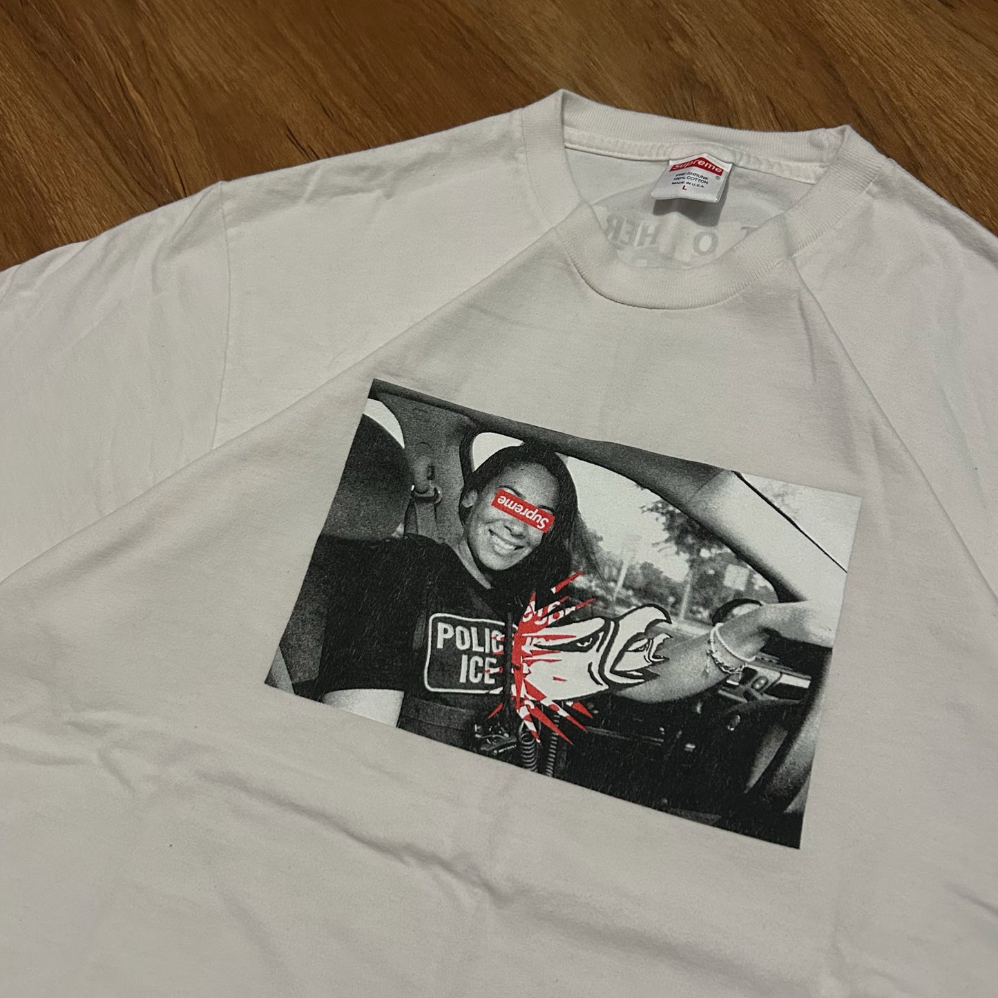 (L) Supreme x Antihero Atmosphere Urine White T-Shirt