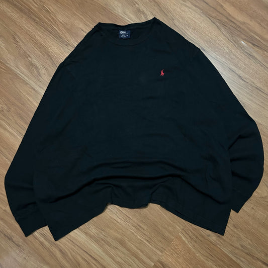 (XL) Vintage 90s Polo Ralph Lauren Mini Logo Black Longsleeve T-Shirt