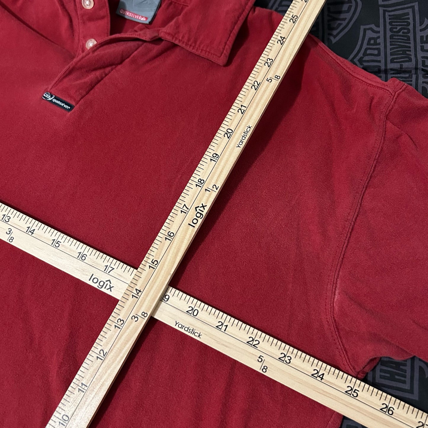 (L) Vintage Quicksilver Men's Red Polo Shirt