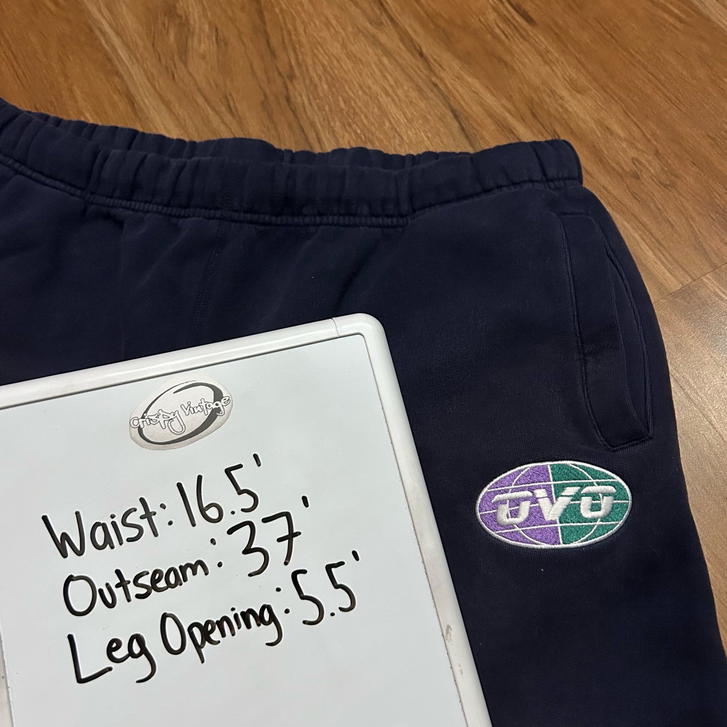 (L) OVO October's Very Own Navy Fleece Jogger Sweatpants