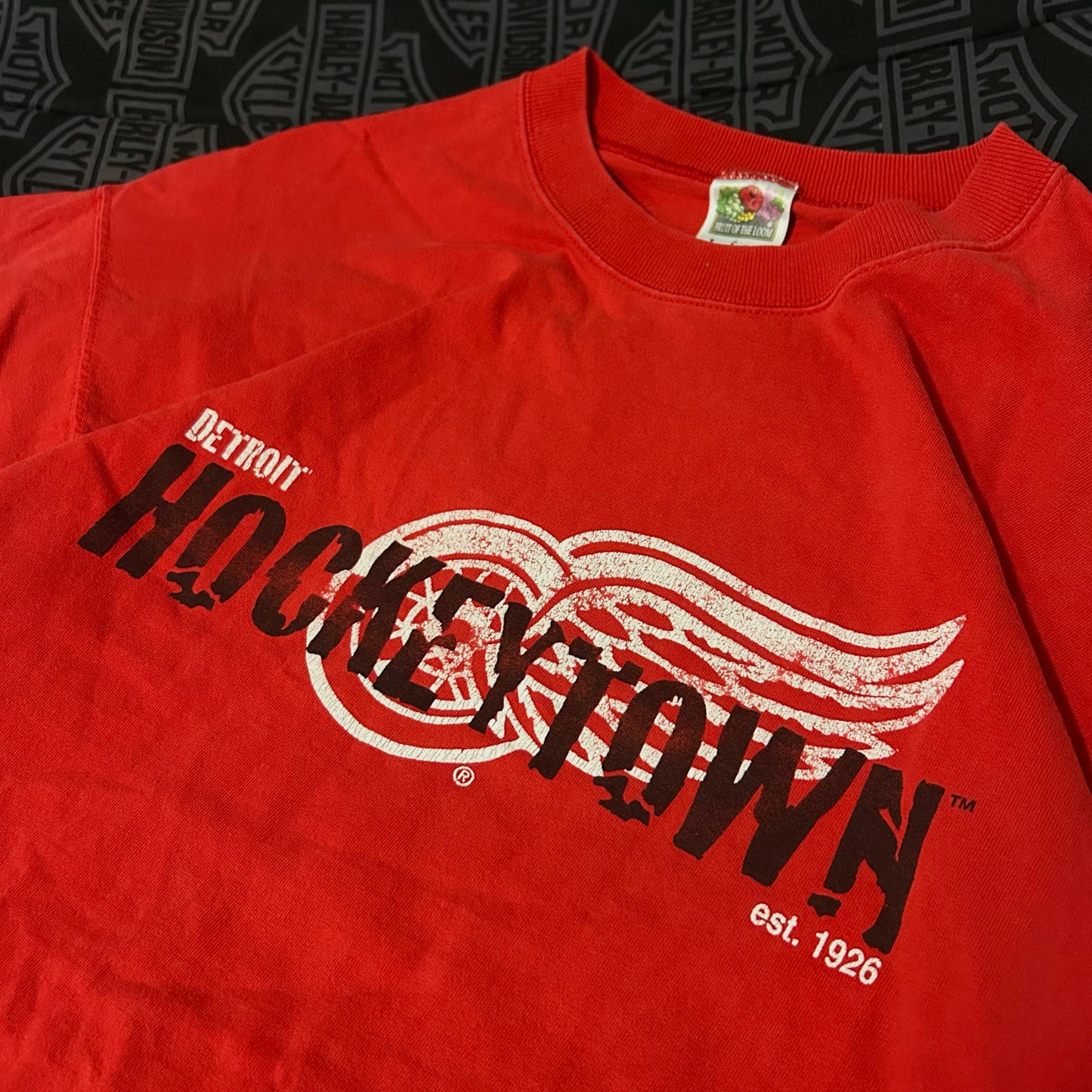 (L) Vintage Detroit Red Wings Hockeytown "You've Gotta Have Goals" Red Graphic T-Shirt