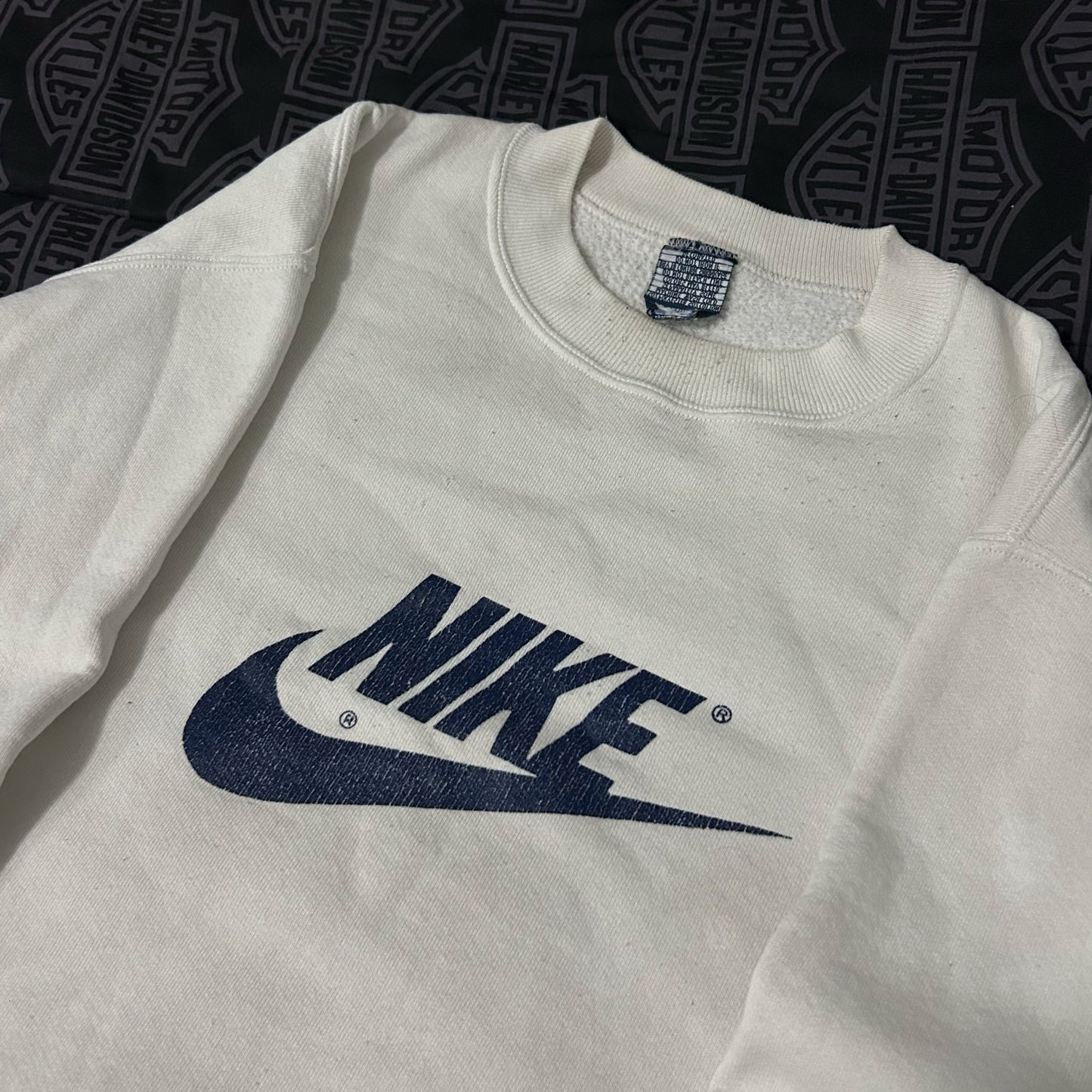 (L) Vintage 90s Nike Big Logo Swoosh Pullover Crewneck